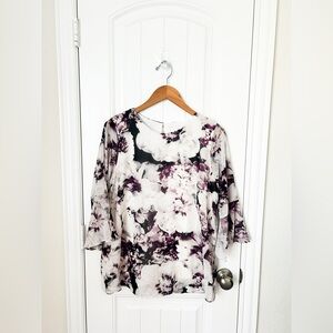 Calvin Klein Floral Patterned Blouse Size M/L